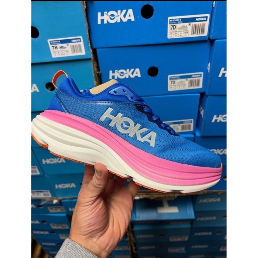Hoka Men’s Sneakers Royal Blue Pink Size 9D NO BOX